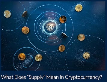 Cryptocurrencies spread out on a galactic map according to their individual crypto market cap.